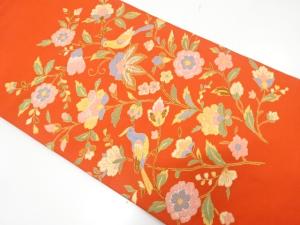 花鳥更紗模様織り出し　名古屋帯